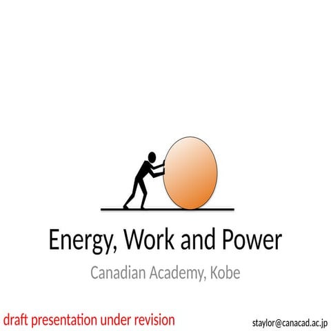 Work, energy & power physics | PPT