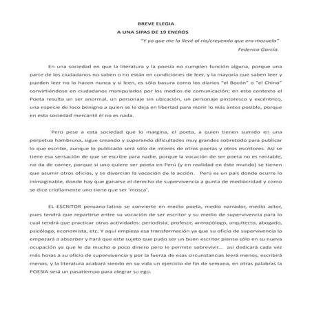 BREVE ELEGIA A UNA SIPAS DE 19 ENEROS 