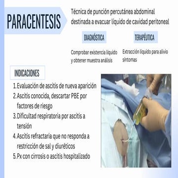 ENERO 2026.pdf tema de paracentesis tecnica | PDF