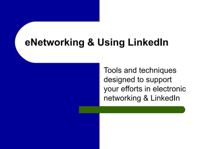 E Networking Linked In