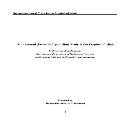 Belief In Prophets Pdf