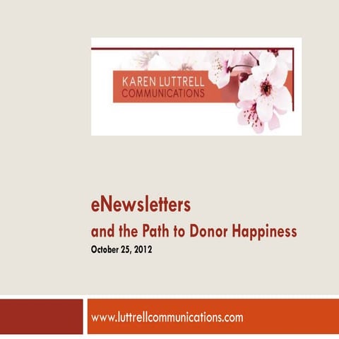 eNewsletters and the Path to Donor Happiness