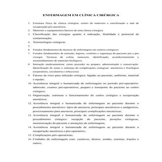 Enfermagem em clínica cirúrgica