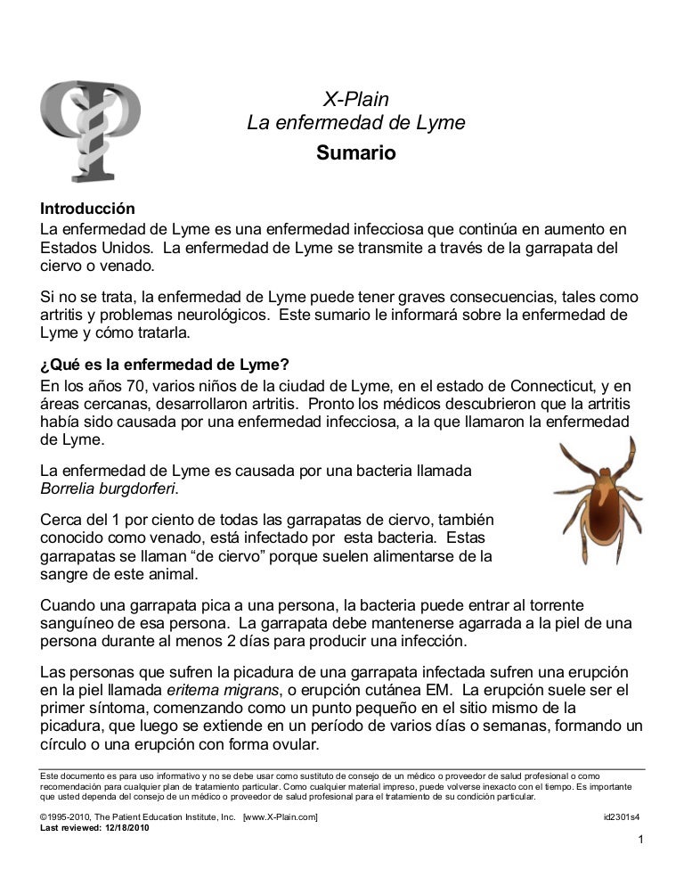 Enfermedad de lyme 1 Enfermedad de lyme 1