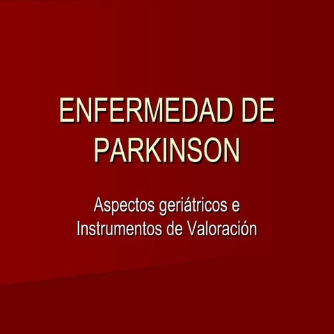 Enfermedad de parkinson