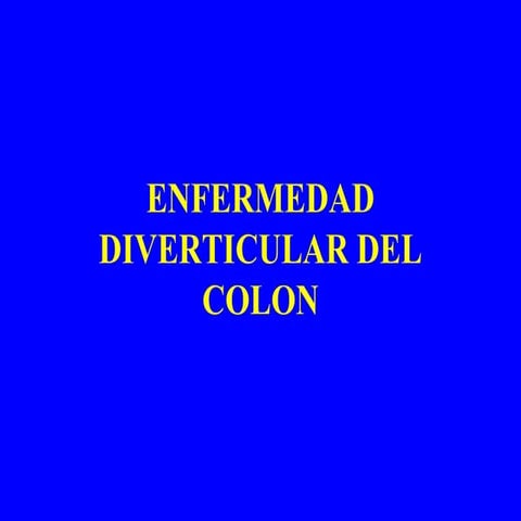 Enfermedad Diverticular Del Colon