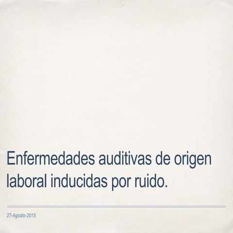 Enfermedades auditivas