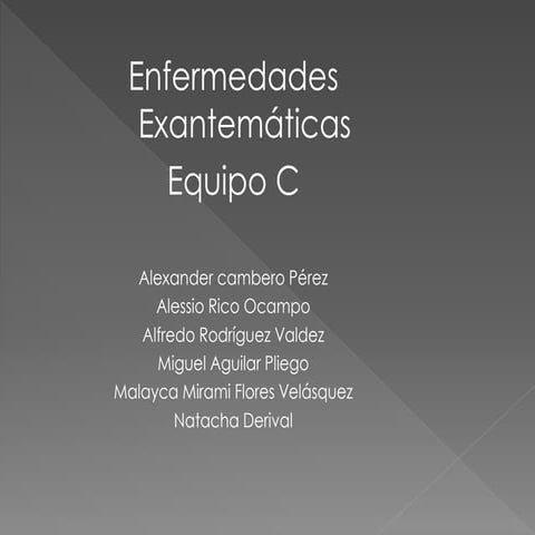 Enfermedades exantematicas
