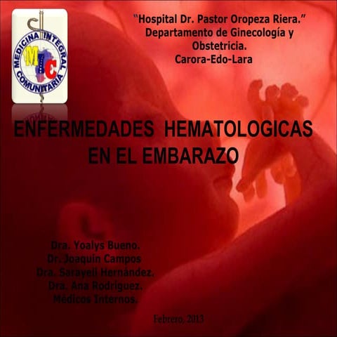 Enfermedades hematologicas en el embarazo