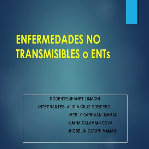 Enfermedades no trasmisibles