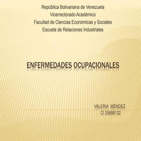 Enfermedades ocupacionales