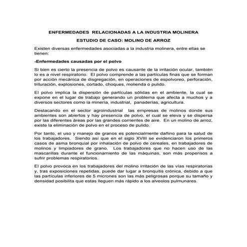 CLASE 14 HIGIENE 2020-COVID-Enfermedades  relacionadas a la industria molinera