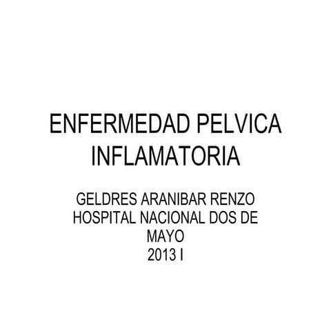 Enfermedad Pélvica Inflamatoria