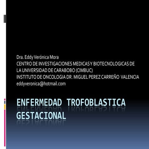 Enfermedad trofoblastica gestacional