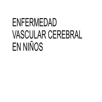 Enfermedad vascular cerebral