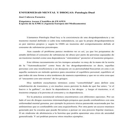 Enfermo Mental Y Drogas