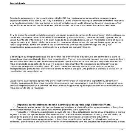Método constructivista en la lectoescritura | PDF