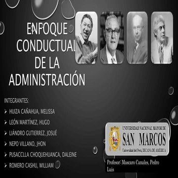Enfoque conductual de la administración