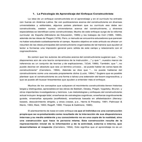 Enfoque constructivista en la educación | PPTX