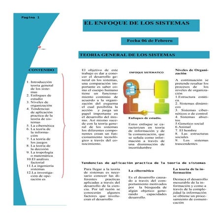 Teoría General de Sistemas