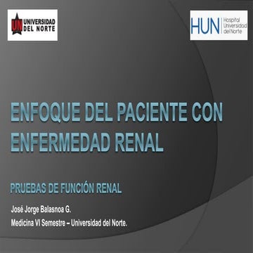 Enfoque del paciente con enfermedad renal