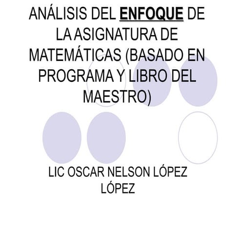 Propósitos de la asignatura de matemáticas en educación& | PPT