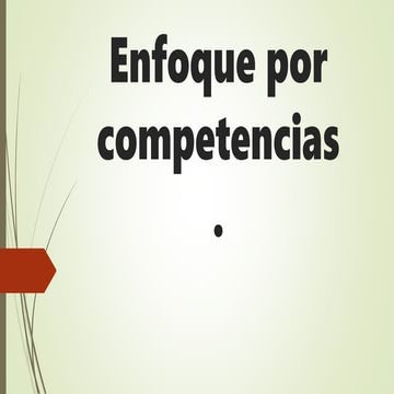 Enfoque por competencias
