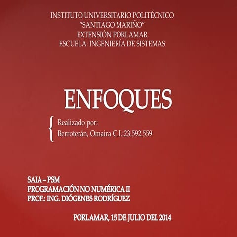 Enfoques
