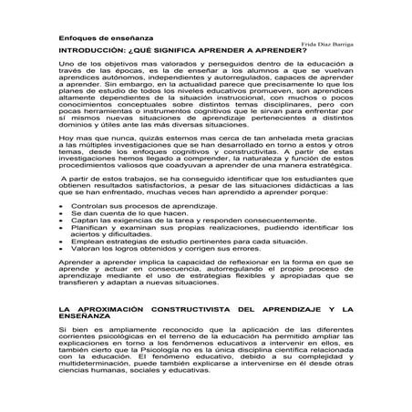 Enfoques de enseñanza