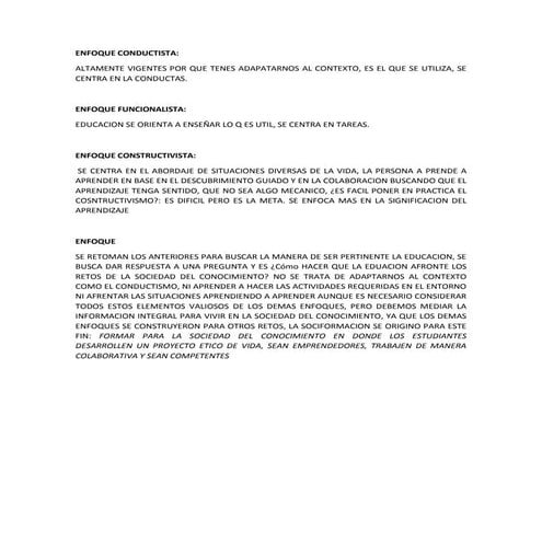 Enfoque constructivista en la educación | PPTX