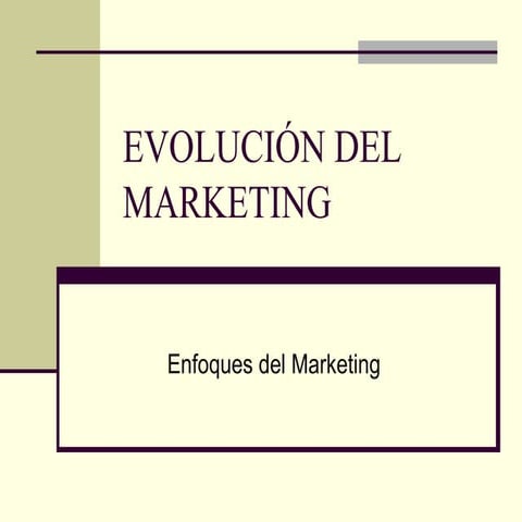 Enfoques del marketing