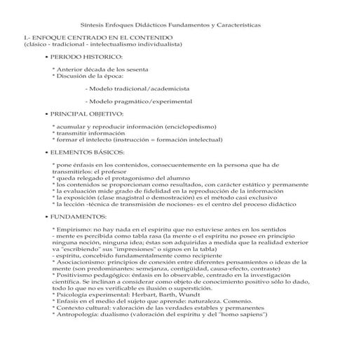 Enfoques didacticos