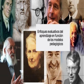  Enfoques evaluativos del aprendizaje en función de los modelos pedagógicos