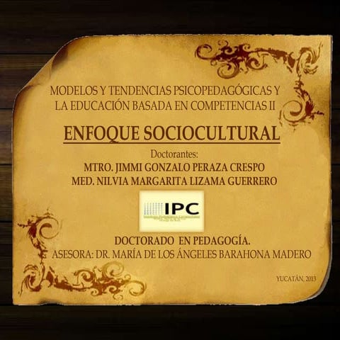 Enfoque sociocultural