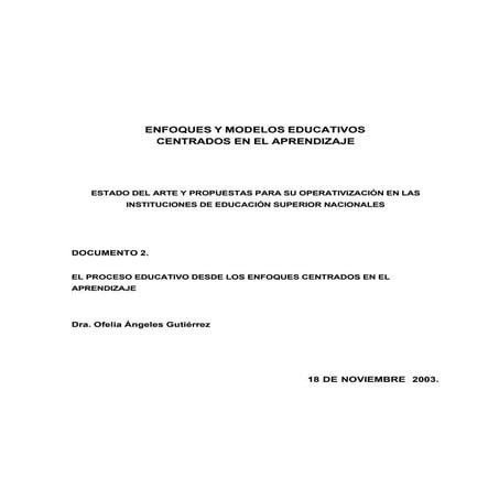 Enfoques y modelos educativos | PDF