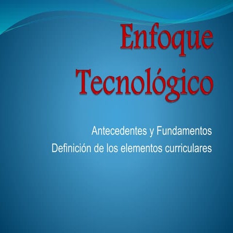 Enfoque tecnologico exposicion