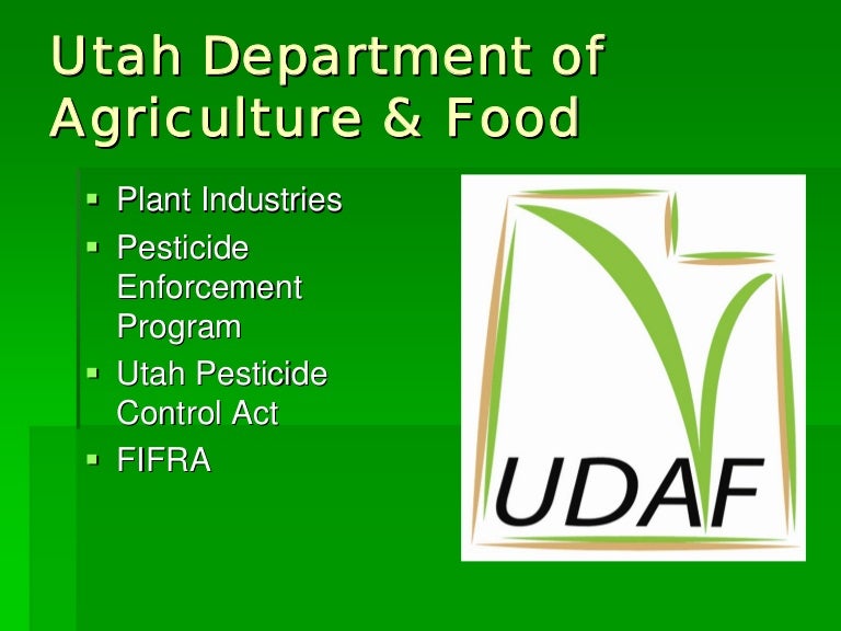 Utah Pesticide Control Enformcement