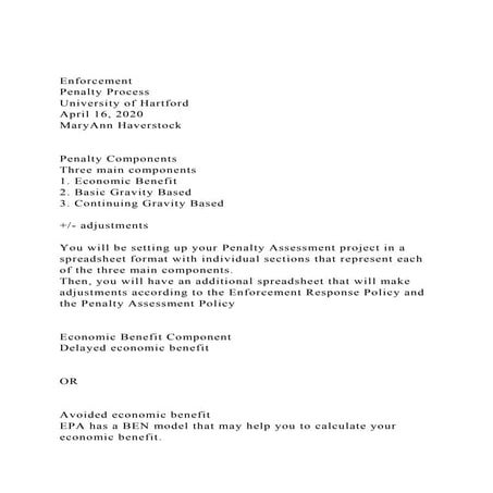 Enforcement Penalty ProcessUniversity of HartfordApril 16,.docx