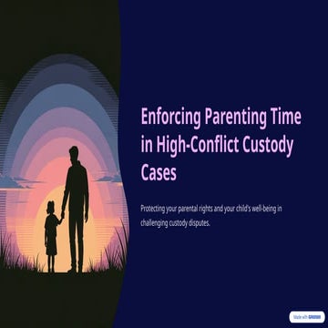 Enforcing Parenting Time in High-Conflict Custody Cases | Kolinsky Law ...
