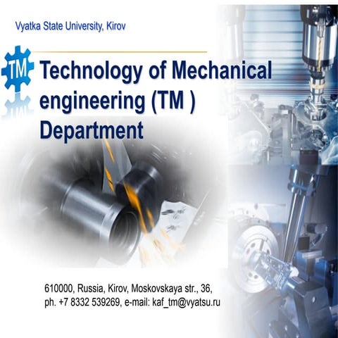 Technology of Mechanical engineering