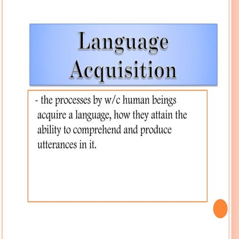 Language acquisition