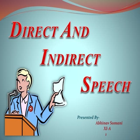 Direct And Indirect Speech