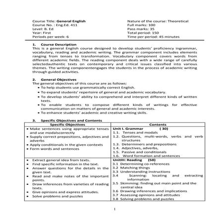 Eng.ed. 411 general english