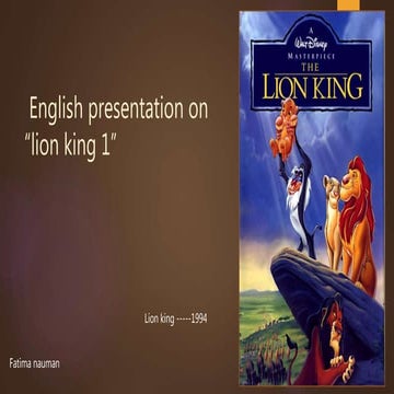 summarize story of loin king-1994 