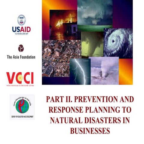 PART II. PREVENTION AND RESPONSE PLANNING TO NATURAL DISASTERS IN BUSINESSES