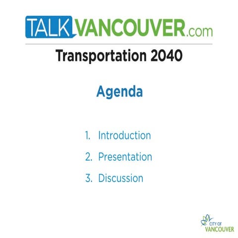 Transportation 2040 Presentation for BIAs July 11 2012