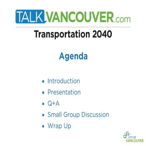 Transportation 2040 Presentation for Marpole July 4 2012