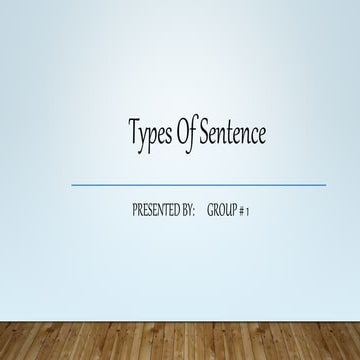 Types of sentence