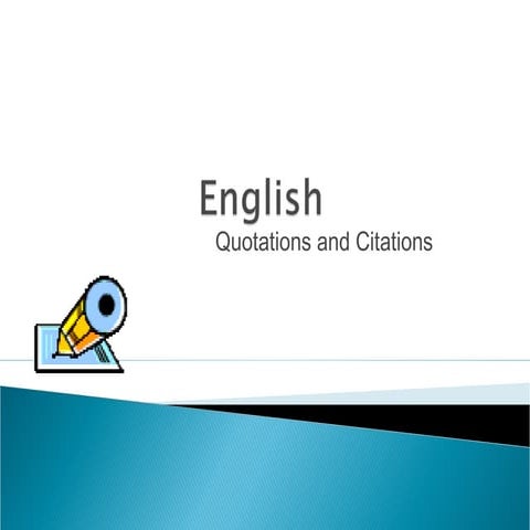 English: Quotations and Citations