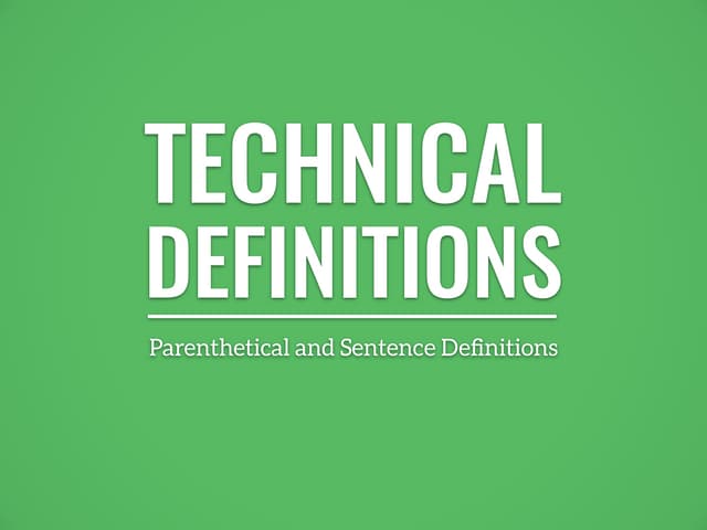 Formal and infomal definitons | PPTX